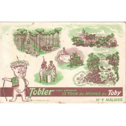 CHOCOLAT TOBLER - VOTRE CHOCOLAT - LE TOUR DU BONDE DE TOBY N°9 - MALAISIE - CARTE GEOGRAPHIQUE.