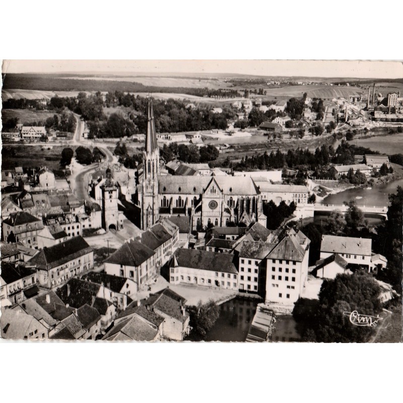 SARRALBE - VUE AERIENNE - CARTE AVEC LONG TEXTE.