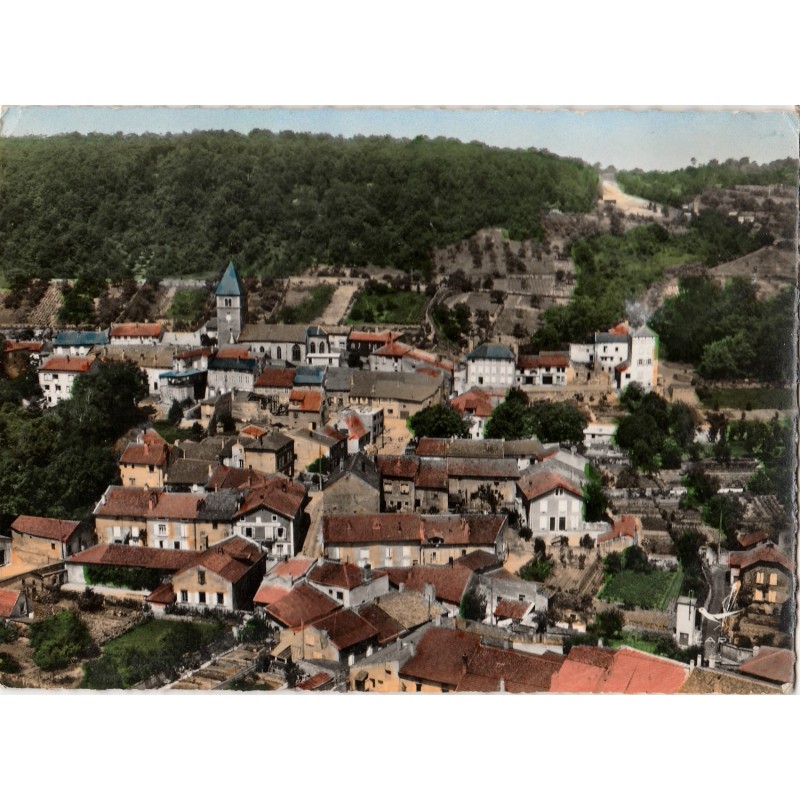 VAUX - VUE GENERALE - VUE AERIENNE - CARTE AVEC TEXTE.