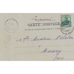 DELME - CONSTRUCTION DU CHEMIN DE FER - CHARGEMENT DES WAGONNETS - RARE - ANIMATION - CARTE DATE DE 1902 - OCCUPATION.