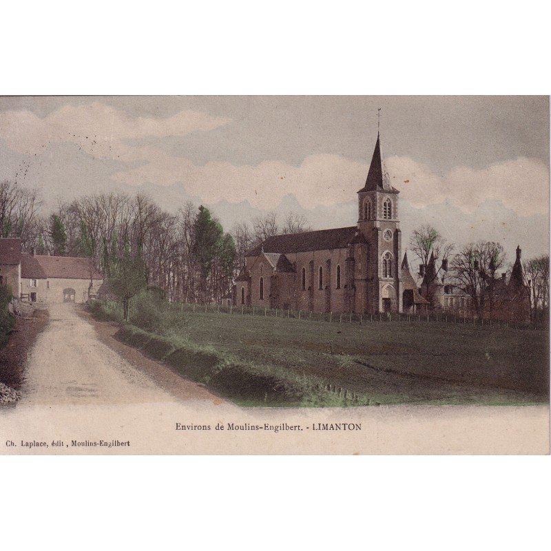 LIMANTON - ENVIRONS DE MOULINS ENGILBERT - CARTE AVEC TEXTE.