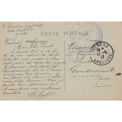 NYONS - UNE TOUR DES ANCIENNES FORTIFICATIONS - FAMILLE ET ENFANTS - ANIMATION - CARTE DATEE DE 1917 AVEC CAHET MILITAIRE.