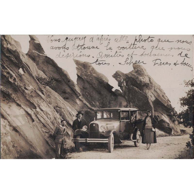 NYONS - CARTE PHOTO DE 1932 - TEXTE "nous avons trouvé la voiture que nous désirions" - CARTE AVEC TEXTE.