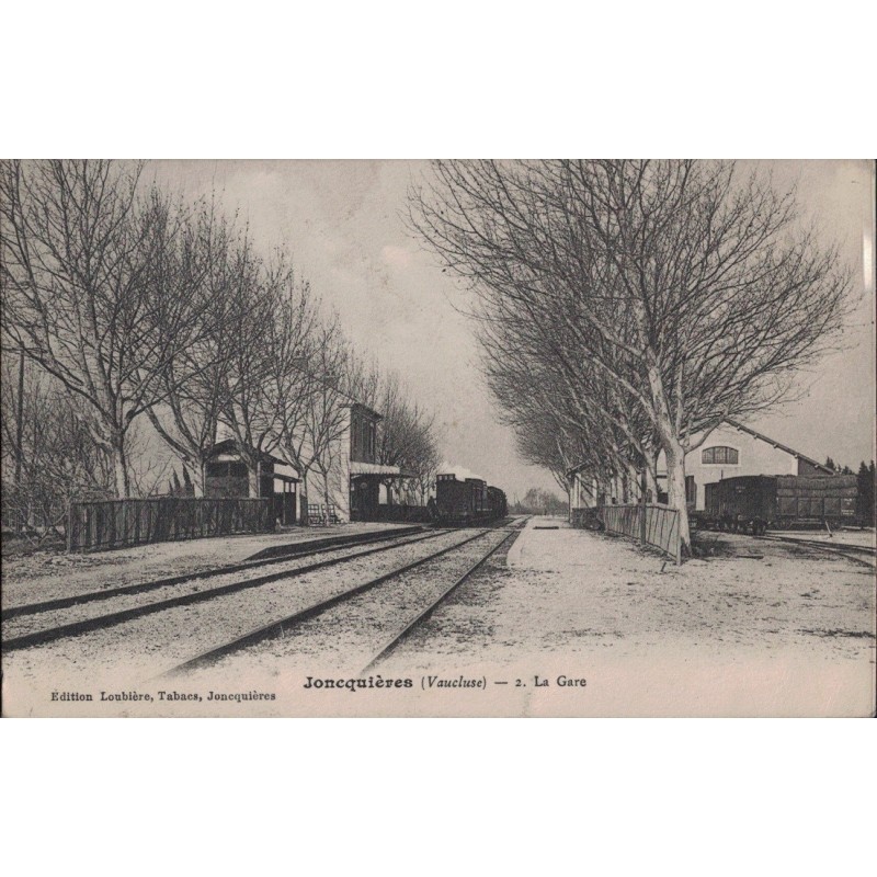 JONCQUIERES - LA GARE - CARTE DATEE DE 1914.