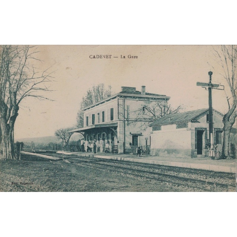 CADENET - LA GARE - CARTE DATEE DE 1924.