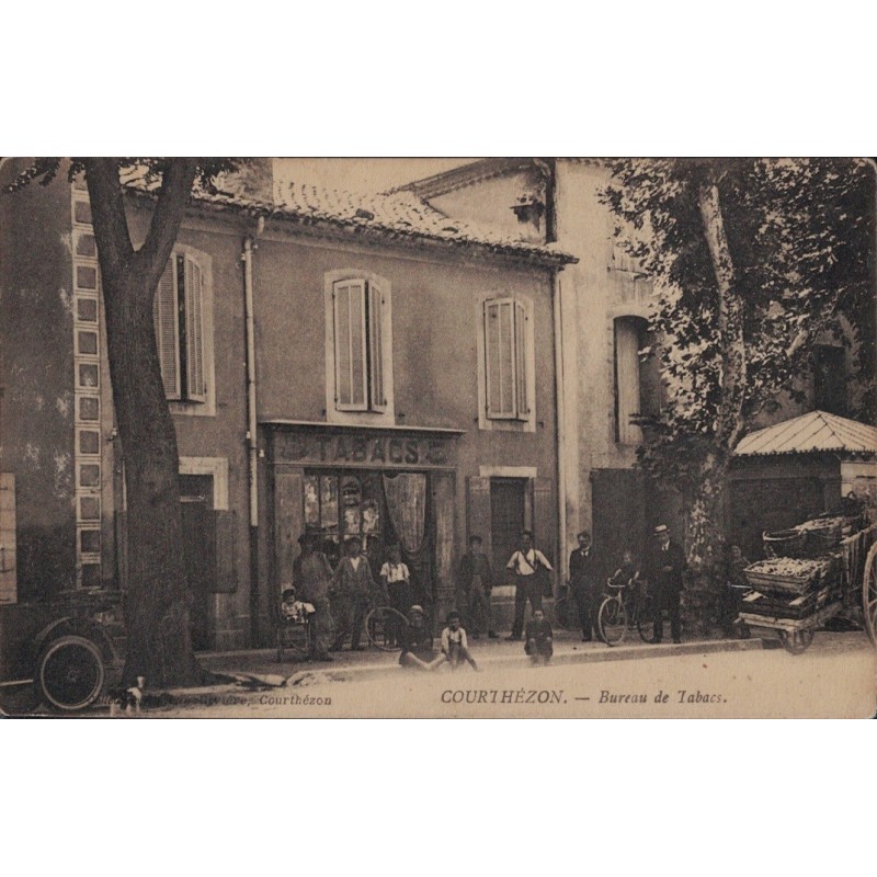 COURTHEZON - BUREAU DE TABACS - COMMERCE - ANIMATION - CARTE NON CIRCULEE.