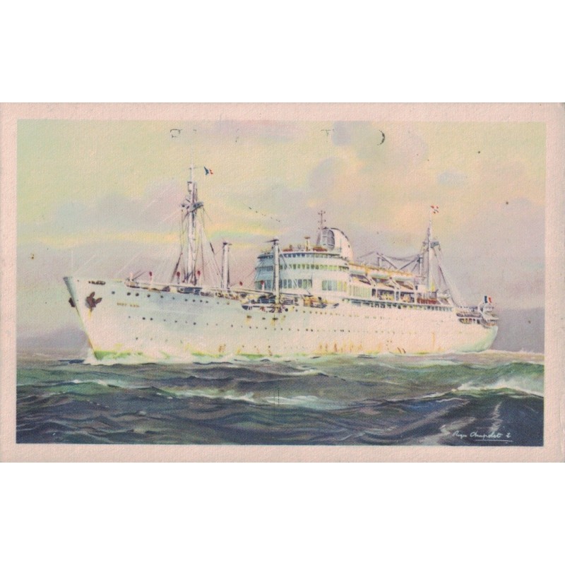 PAQUEBOT - VIET-NAM - MESSAGERIES MARITIMES - CARTE NON CIRCULEE.