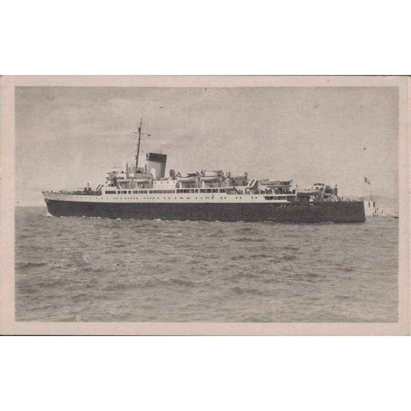 PAQUEBOT - VILLE D'ORAN - COMPAGNIE TRANSATLANTIQUE - CARTE DATEE DE 1948.