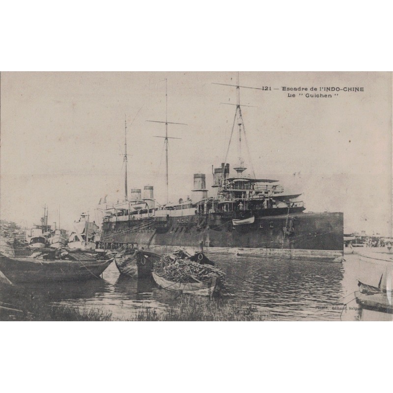 INDOCHINE - ESCADRE DE L'INDOCHINE - LE GUICHEN - CARTE POSTALE NON CIRCULEE.