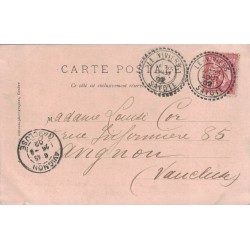 CHAMBERY - STATUE ET BOULEVARD DU CENTENAIRE - MILITAIRE A CHEVAL - CARTE DATEE DE 1902.