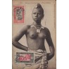 FEMME - SEINS NUS - FILLE FOULAH - AFRIQUE OCCIDENTALE - DAKAR - SENEGAL - CARTE DATEE DE 1922.