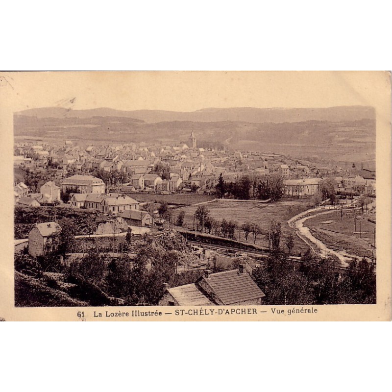 SAINT CHELY D'APCHER  - VUE GENERALE - CARTE NEUVE - LOZERE ILLUSTREE.