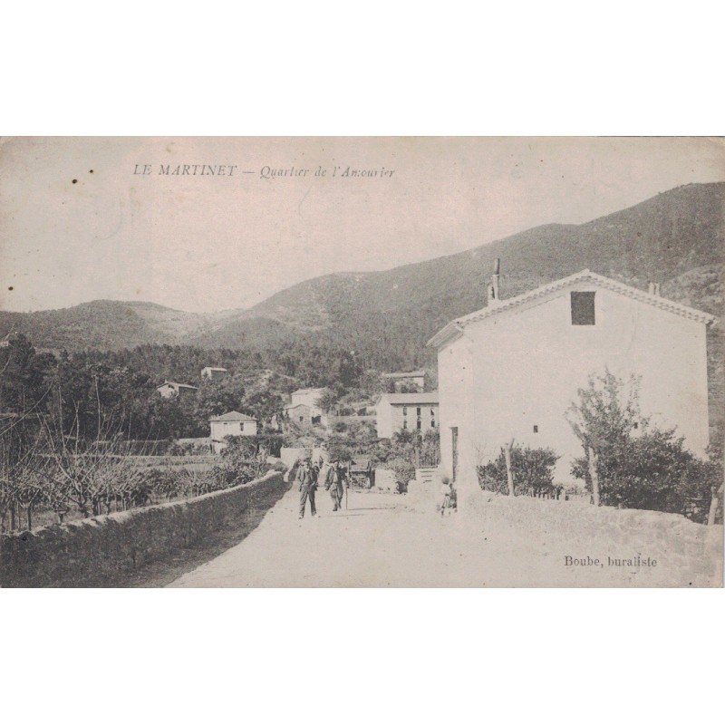 LE MARTINET SUR AUZONNET - QUARTIER DE LAMOURIER - CARTE NON CIRCULEE ET PEU COURANTE.