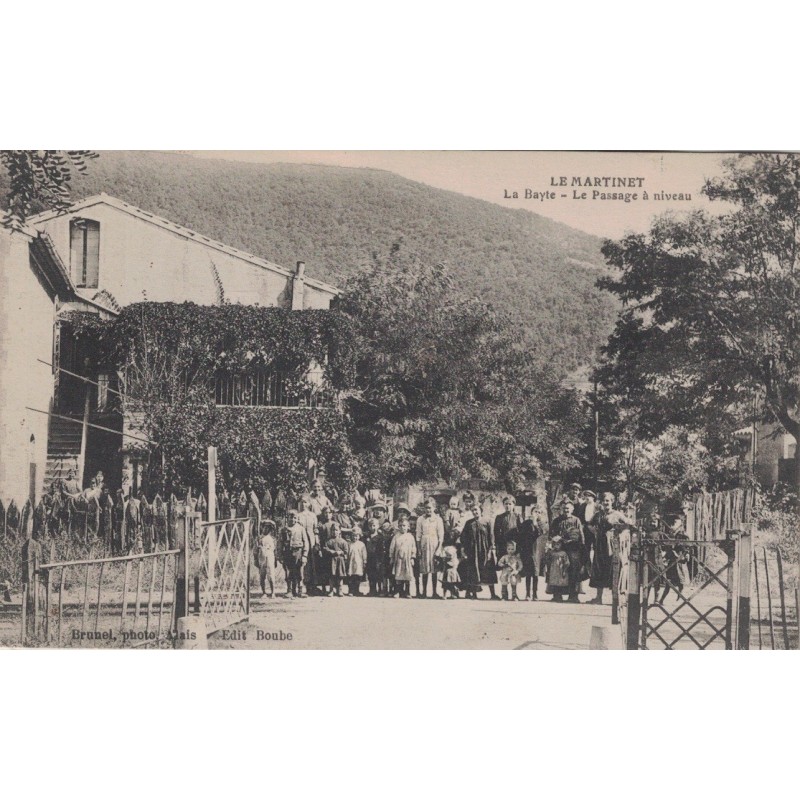 LE MARTINET SUR AUZONNET - LE BAYTE - LE PASSAGE A NIVEAU - CARTE AVEC TEXTE.