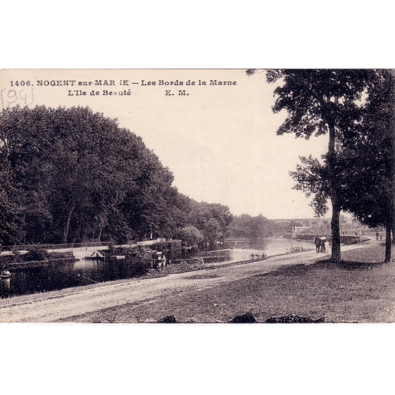 NOGENT SUR MARNE - LES BORDS DE LA MARNE - L'ILE DE BEAUTE - CARTE NEUVE.