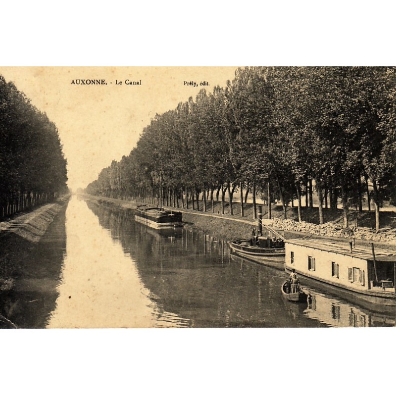 AUXONNE - LE CANAL -  CARTE AVEC TEXTE D'UN MILITAIRE.