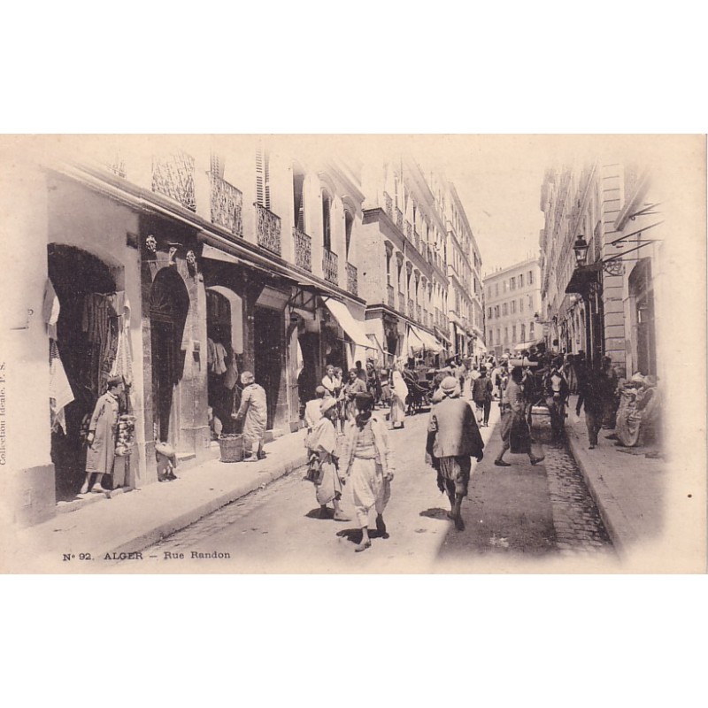 ALGER - RUE RANDON - CARTE POSTALE NEUVE.