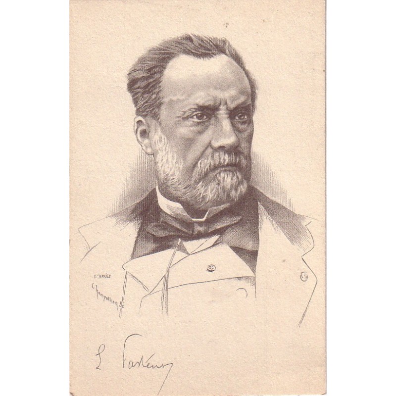 LOUIS PASTEUR - D'APRES CHAMPOLLION  - CARTE POSTALE NEUVE.