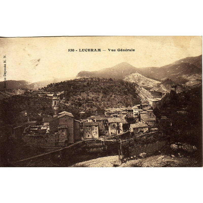 LUCERAM - VUE GENERALE - CARTE DATEE DE 1921.