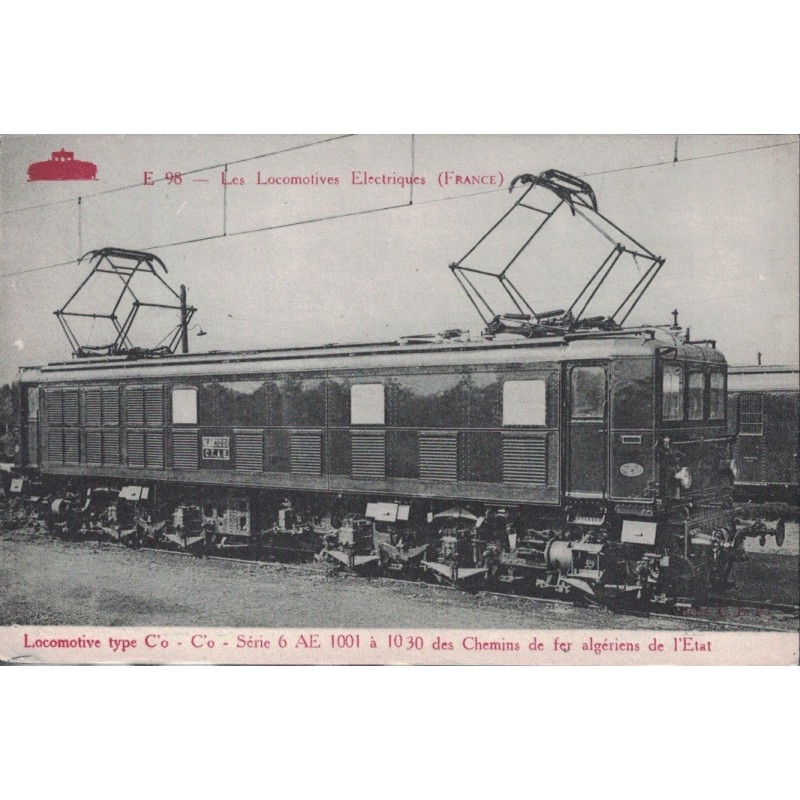 LOCOMOTIVE - SERIE AE 1001 - DES CHEMINS DE FER ALGERIENS DE L'ETAT - CARTE NEUVE.